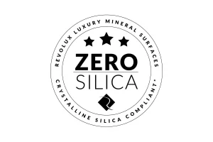 Revolux Zero Silica Free Quartz Surfaces Badge
